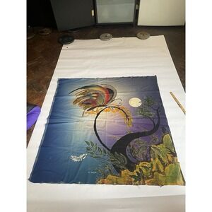 Vtg Indonesian Batik Butterfly Cotton Fabric 36'' x  38"